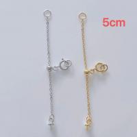 925 Sterling Silver Chains, plated, Adjustable & DIY, more colors for choice, 5mm, Sold By Strand
