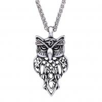 Stainless Steel Animal Pendants Owl polished DIY original color Sold By PC