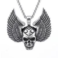 Stainless Steel Skull Pendants polished DIY original color Sold By PC