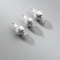Серебро 925 пробы Застежка-штык, DIY, серебряный, 15.50x8mm, продается PC