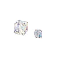 Abalorios de Cristal con Forma de Cubo, Cristal austriario, Cúbico, Bricolaje & diverso tamaño para la opción, Vendido por UD