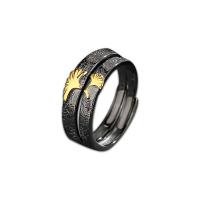 Plata de ley 925 anillo de los pares, hoja del Ginkgo, chapado, ajustable & diferentes estilos para la opción & para la pareja, Vendido por UD