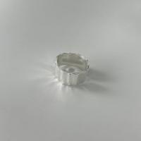 Plata de ley 925 Anillo de dedo Cuff, chapado en color de plata, Joyería & ajustable & para mujer, tamaño:7, Vendido por UD