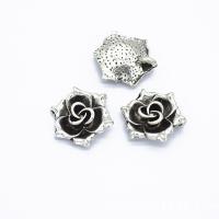 Tibetan Style Flower Pendants, Rose, plated, DIY, more colors for choice, nickel, lead & cadmium free, 19x16mm, Sold By PC