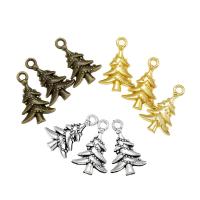 Tibetan Style Pendants, Christmas Tree, plated, Christmas Design & DIY, more colors for choice, nickel, lead & cadmium free, 21x14mm, Sold By PC