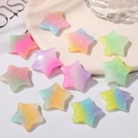 Mobile Phone DIY Decoration, Resin, Star, epoxy gel, more colors for choice, 25x25mm, Sold By PC