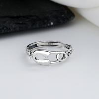925 Sterling Silver Finger Rings Antique finish fashion jewelry & for woman & hollow nickel lead & cadmium free 6mm Sold By PC
