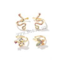 Fashion Earring Cuff and Wraps Brass & micro pave cubic zirconia & for woman nickel lead & cadmium free Sold By PC