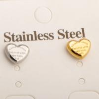 Titanium Steel  Earring, Heart, fashion jewelry & for woman, more colors for choice, 3.10mm, Sold By Pair