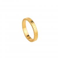 Палец кольцо из нержавеющей стали, Нержавеющая сталь 304, 18K позолоченный, ювелирные изделия моды & разный размер для выбора & Женский, Золотой, продается PC