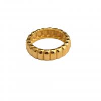 Edelstahl Ringe, 304 Edelstahl, Modeschmuck & verschiedene Größen vorhanden & für Frau, goldfarben, verkauft von PC