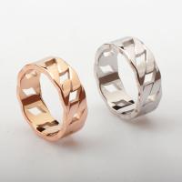 Titanium Čelik Finger Ring, pozlaćen, modni nakit & bez spolne razlike & različite veličine za izbor, više boja za izbor, Prodano By PC