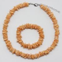 Shell Smykker Set, armbånd & halskæde, med 5CM extender kæde, mode smykker & Unisex, flere farver til valg, Længde Ca. 35 cm, Ca. 18 cm, Solgt af sæt