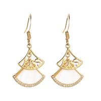 Brass Drop Earring, gold color plated, fashion jewelry & different styles for choice & for woman, more colors for choice, 33x15mm, Sold By Pair