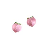 DIY Jewelry Supplies, Acrylic, Peach, cute & enamel, pink, 15x18x8mm, Sold By PC