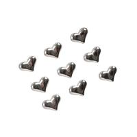 Spacer Beads Jewelry, Acrylic, Heart, silver color plated, cute & DIY, 22x17x0.73mm, Sold By PC