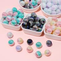 Perles bijoux en résine, Rond, DIY, plus de couleurs à choisir, 16mm, Trou:Environ 3mm, 5PC/sac, Vendu par sac