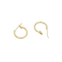Brass Huggie Hoop Earring Round plated DIY golden nickel lead & cadmium free Sold By Bag