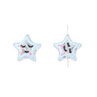 Transparent Acrylic Beads, Star, DIY & enamel, more colors for choice, 19mm, Hole:Approx 2mm, 2PCs/Bag, Sold By Bag