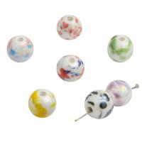 Porcelæn smykker perler, Runde, du kan DIY, flere farver til valg, 12mm, Hole:Ca. 2mm, 5pc'er/Bag, Solgt af Bag