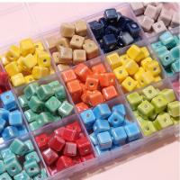 Porcelain Jewelry Beads Square DIY 8mm Approx 2mm Sold By Bag
