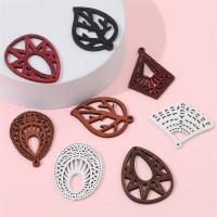 Wood Pendants, DIY & different designs for choice, more colors for choice, 10PCs/Bag, Sold By Bag