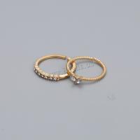Zink Alloy Finger Ring, 2 stycken & mode smycken & för kvinna & med strass, fler färger för val, nickel, bly och kadmium gratis, Säljs av Ställ