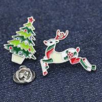 Christmas Brooches, Tibetan Style, Christmas Design & different styles for choice, nickel, lead & cadmium free, Sold By PC
