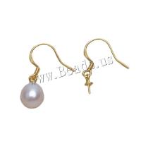925 Sterling Silver Hook Earwire plated DIY Sold By Pair