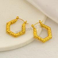 Stainless Steel Lever Back Earring plated for woman golden Sold By Pair