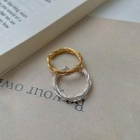 925 Sterling Silver Pljuska prst prsten, pozlaćen, modni nakit & prilagodljiv & za žene, više boja za izbor, Prodano By PC