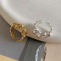 925 Ezüst Mandzsetta Finger Ring, galvanizált, divat ékszerek & állítható & a nő, több színt a választás, Méret:5.5, Által értékesített PC