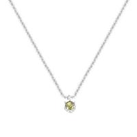Plata de ley 925 collar, chapado en color de plata, Joyería & para mujer & con diamantes de imitación, longitud:aproximado 15.7 Inch, Vendido por UD