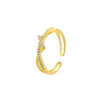 925 sterling silver Finger Ring, plated, mode smycken & justerbar & micro bana cubic zirconia & för kvinna, fler färger för val, 5mm, Storlek:6, Säljs av PC