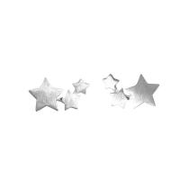 925 Sterling Silver Stud Earring Star plated fashion jewelry & for woman Sold By Pair