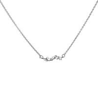 925er Sterling Silber Halskette, mit Verlängerungskettchen von 2inch, plattiert, Micro pave Zirkonia & für Frau, keine, 19.2x5.5mm, Länge:ca. 15.7 ZollInch, verkauft von PC
