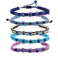 Evil Eye Jewelry Bracelet Wax Cord with Plastic Adjustable & fashion jewelry & Unisex Length Approx 18-28 cm Sold By PC