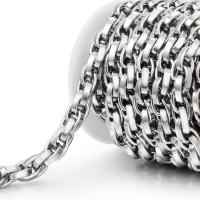 Stainless Steel Necklace Chain, 304 Stainless Steel, French Rope Chain, original color, 6.2mm, Sold Per Approx 60 cm Strand