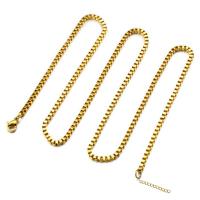 Zinklegierung Halskette Gliederkette, mit Verlängerungskettchen von 7cm, Kastenkette, keine, frei von Nickel, Blei & Kadmium, 2.5mm, Länge:ca. 42 cm, verkauft von PC