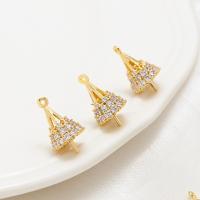 Brass Peg Bail real gold plated DIY & micro pave cubic zirconia golden nickel lead & cadmium free Sold By PC