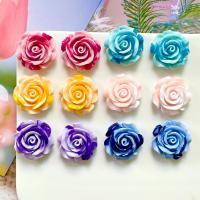 Mobile Phone DIY Decoration, Resin, Rose, epoxy gel, luminated, more colors for choice, 26x26mm, Sold By PC