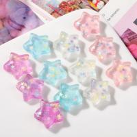 Mobile Phone DIY Decoration, Resin, Star, epoxy gel, more colors for choice, 19x19mm, Sold By PC