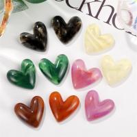 Mobile Phone DIY Decoration, Resin, Heart, epoxy gel, more colors for choice, 26x27mm, Sold By PC