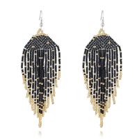Earring Jewelry Seedbead with Zinc Alloy handmade fashion jewelry & for woman Sold By Pair