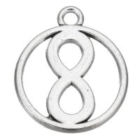 Zinc Alloy Flat Round Pendants silver color plated fashion jewelry & DIY silver color Sold By PC