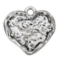 Подвеска- сердце из цинкового сплава, цинковый сплав, Сердце, плакирован серебром, ювелирные изделия моды & DIY, серебряный, 18x17.50mm, продается PC