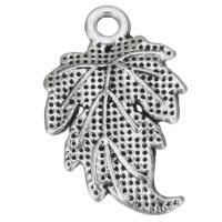 Tibetan Style Leaf Pendants, silver color plated, fashion jewelry & DIY, silver color, 13x20mm, Sold By PC