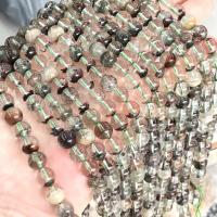 Natürlicher Quarz Perlen Schmuck, Grüner Phantomquarz, rund, poliert, DIY & verschiedene Größen vorhanden, keine, verkauft per ca. 38 cm Strang