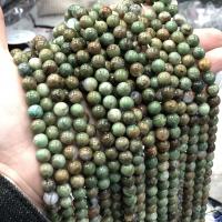 Dragi kamen perle Nakit, Prirodni kamen, Krug, uglađen, možete DIY & različite veličine za izbor, zelen, Prodano Per Približno 38 cm Strand