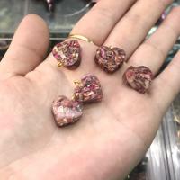 Natural Imperial Jasper Pendants Impression Jasper Heart polished DIY 16mm Sold By PC